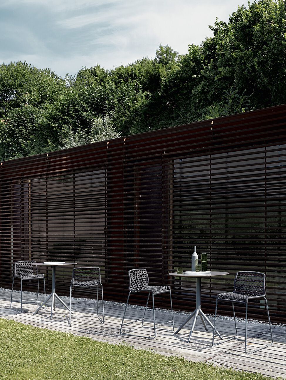 Высокий садовый стул из морской веревки со спинкой Potocco Парусный спорт ARCH-00055701 - Вид №2