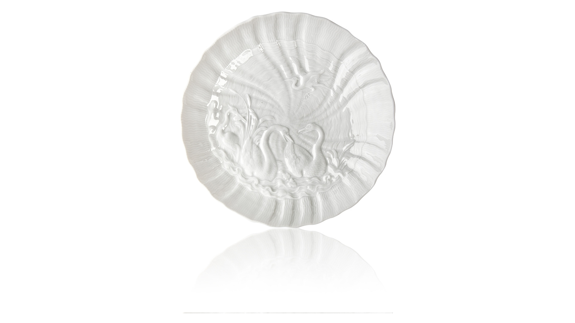 10664297 Meissen Набор из 2 чашек чайно-кофейных с блюдцами Meissen "Лебединый сервиз" (белый рельеф), 140мл, п/к Фарфор, Керамика  - Вид №3