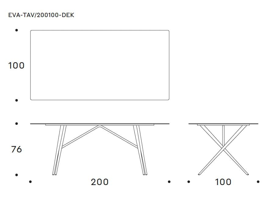 Алюминиевый прямоугольный садовый стол с порошковым покрытием Nodo Italia Eva ARCH-00084147 - Вид №4