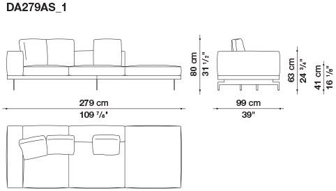 B&B Italia 3-х местный тканевый диван Dock sun-id-1376507 - Вид №137
