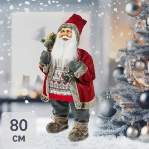 87547273 Фигура декоративная Санта в красном 80см STLM-1376354