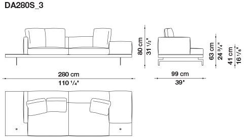 B&B Italia 3-х местный тканевый диван с шезлонгом Dock sun-id-1355318 - Вид №107