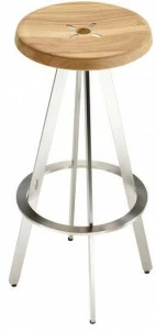 solpuri Высокий табурет из нержавеющей стали и дерева Yix