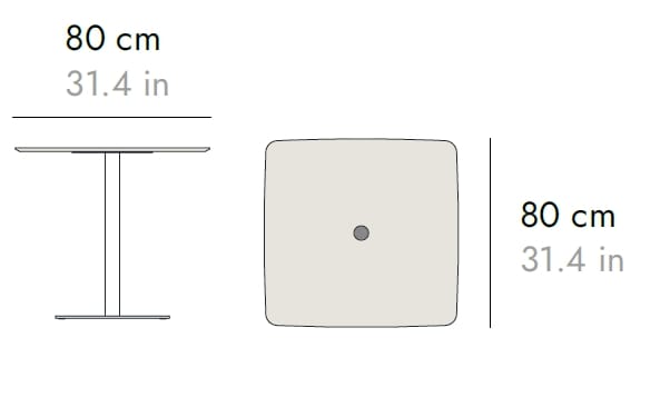 Квадратный стол из стали и дерева Punt ядро ARCH-00078667 - Вид №9