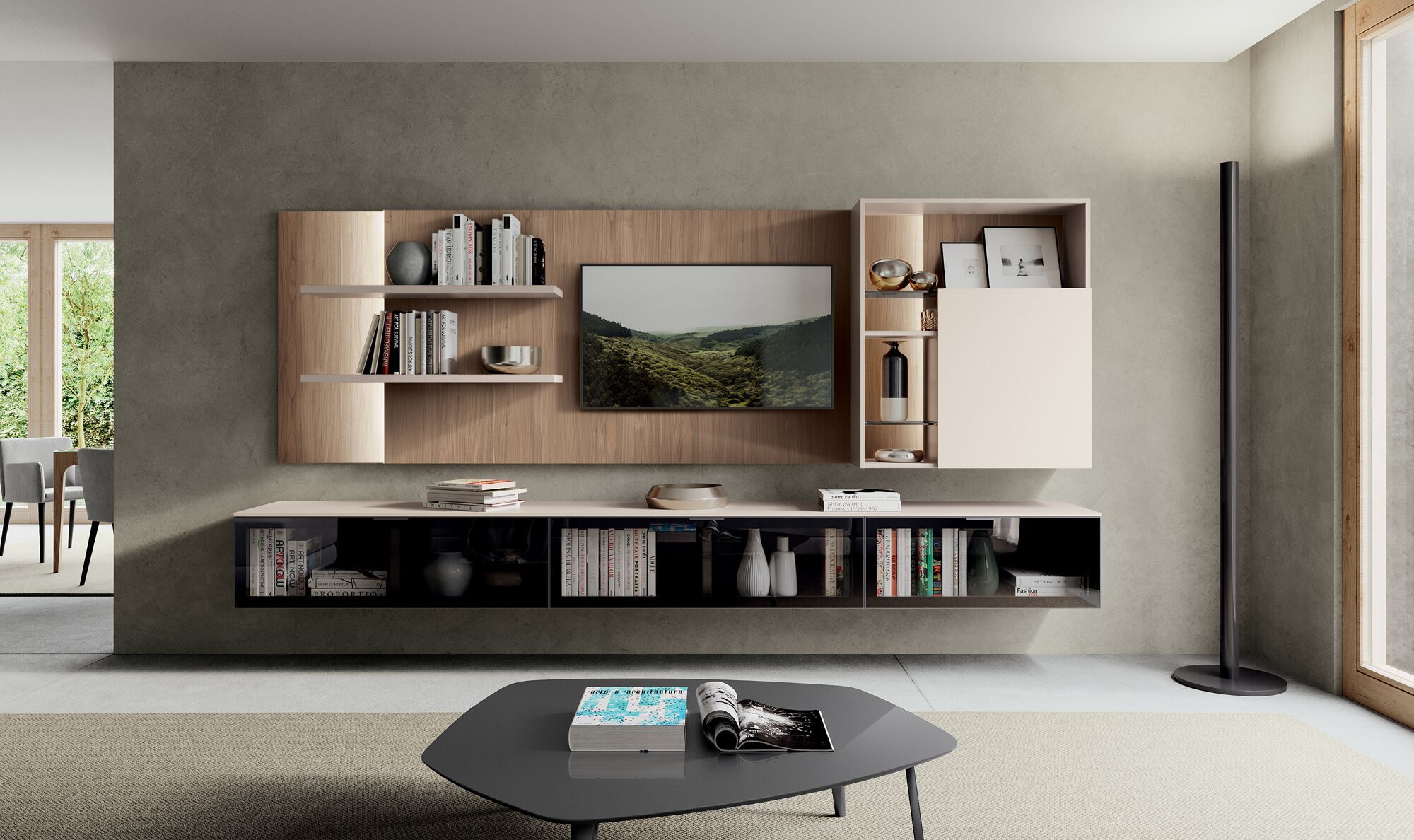 Деревянная секционная оборудованная стена Febal Casa DICIOTTO ARCH-00042839 - Вид №17