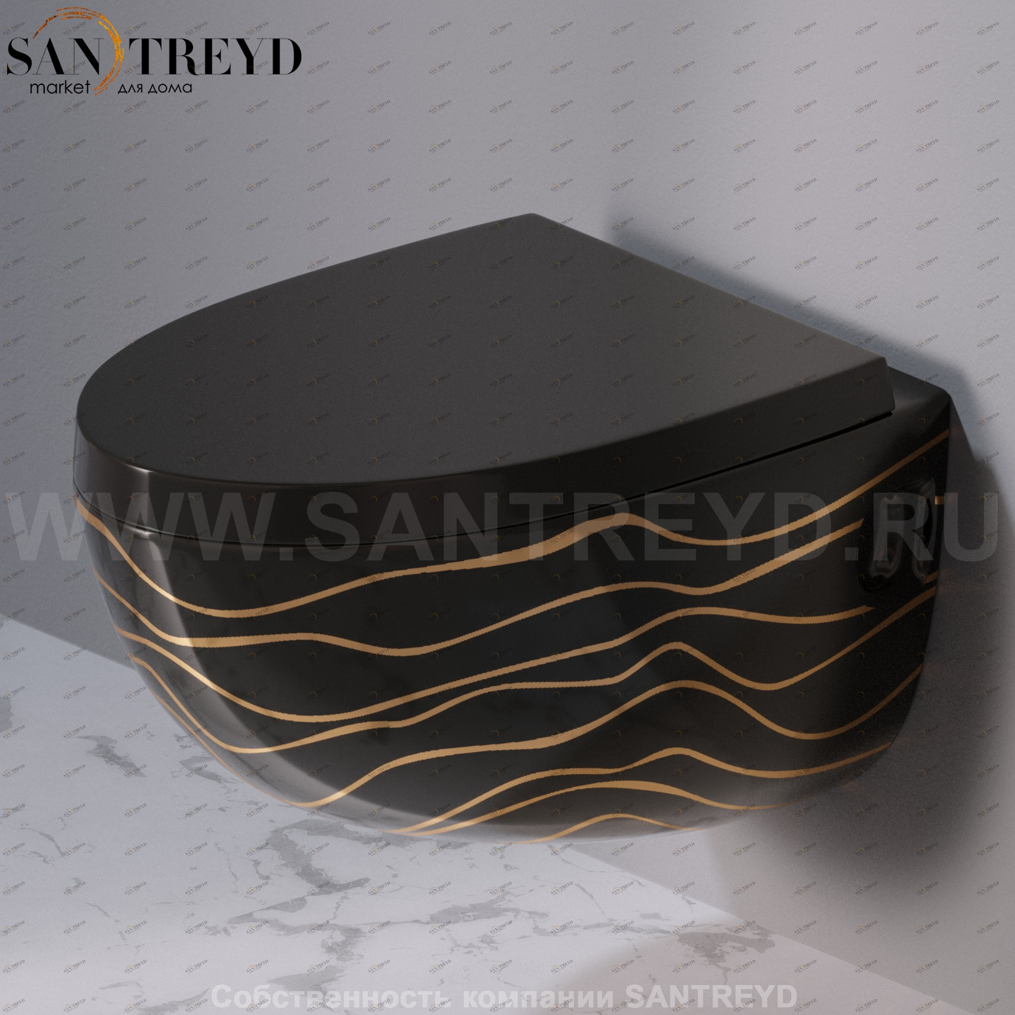 S511411G Подвесной унитаз настенный Черный A. e T. Italia OVAL Италия AeT ITALIA