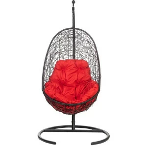 Кресло подвесное черное с красной подушкой Easy BIGARDEN  00-3974104 Черный