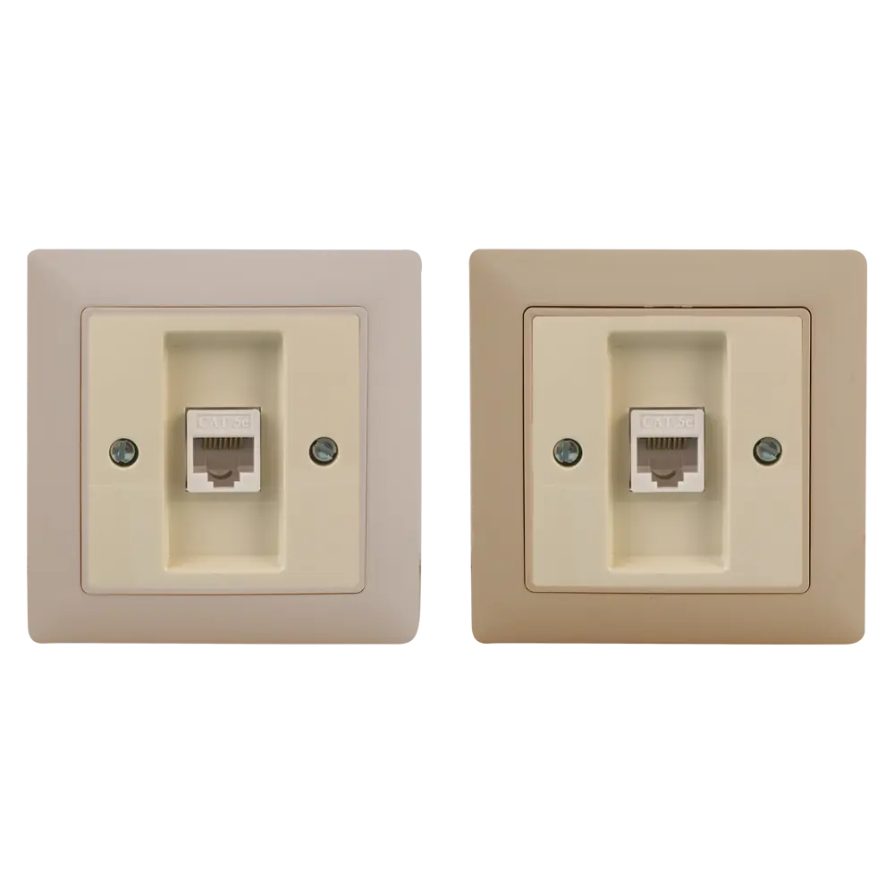 Розетка компьютерная встраиваемая ABB Basic 55 RJ45, цвет бежевый 13595330 STLM-2142147 - Вид №1