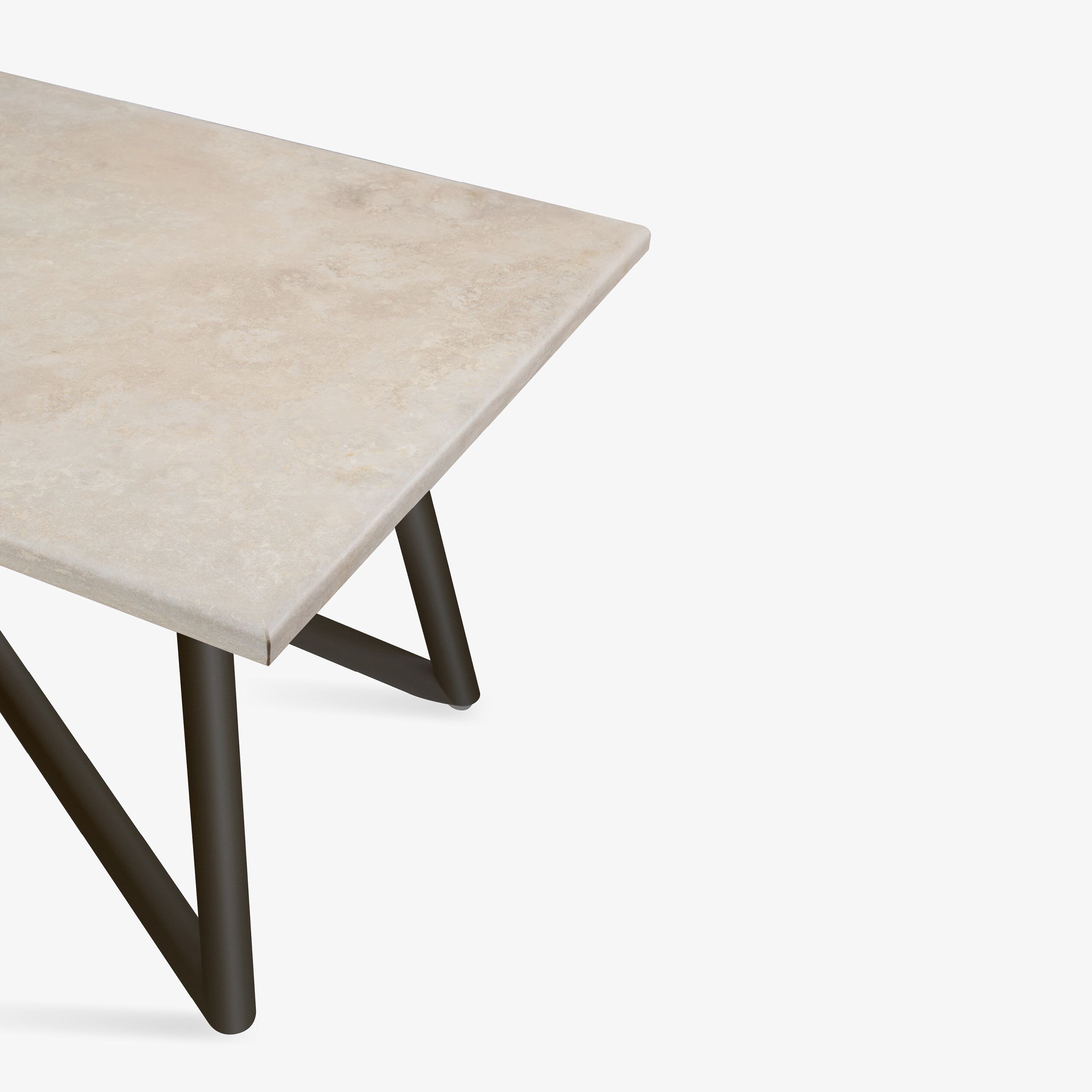 Травертин прямоугольный садовый стол VELTHA® искусство ARCH-00030760 - Вид №4