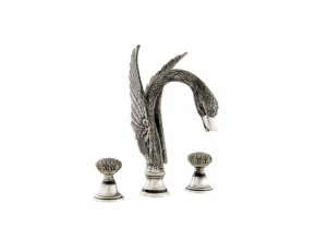 039454.000.71 Набор для ванны на три отверстия Античное серебро