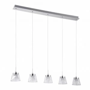 Подвесной светильник светодиодный хром "Торес" 110011205 DE MARKT ДИЗАЙНЕРСКИЕ, ТОРЕС 00-3890051 Прозрачный;хром