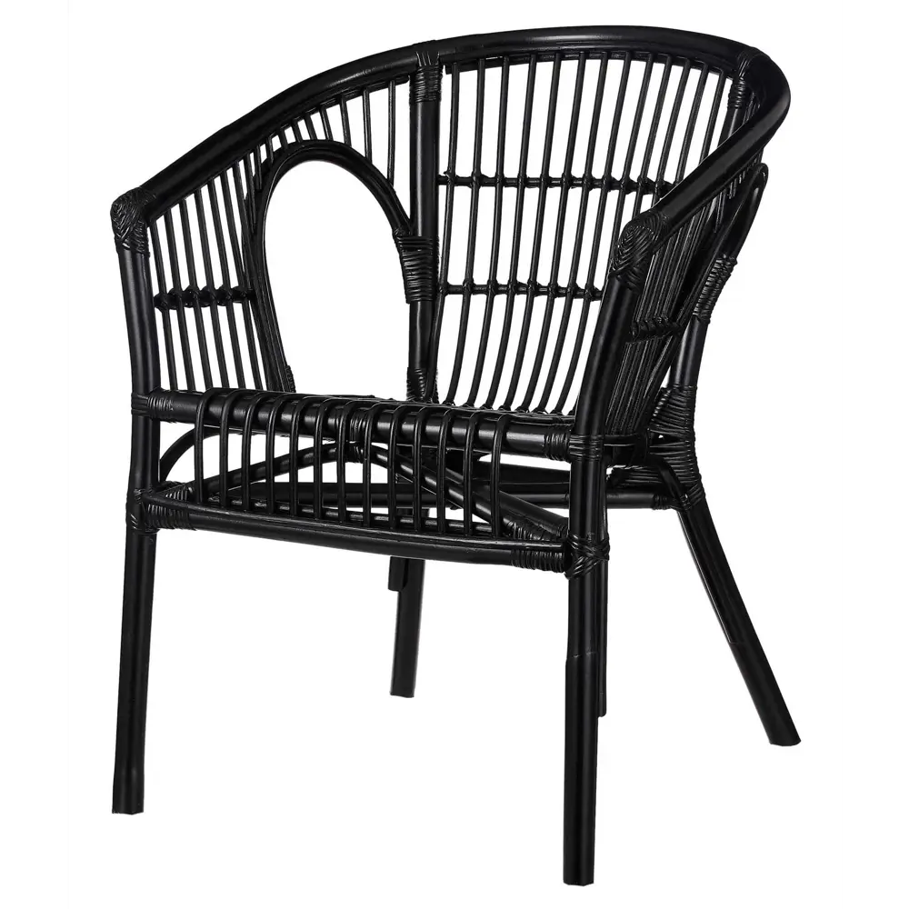 Садовое кресло Zambia 58x76x59 см ротанг черный 82693633 STLM-2001261 Santreyd Mica outdoor furniture and decoration