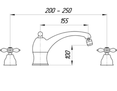 Смеситель MIGLIORE Prestige ML.PRS-725P.BR для биде - бронза, на 3 отверстия  - Вид №1