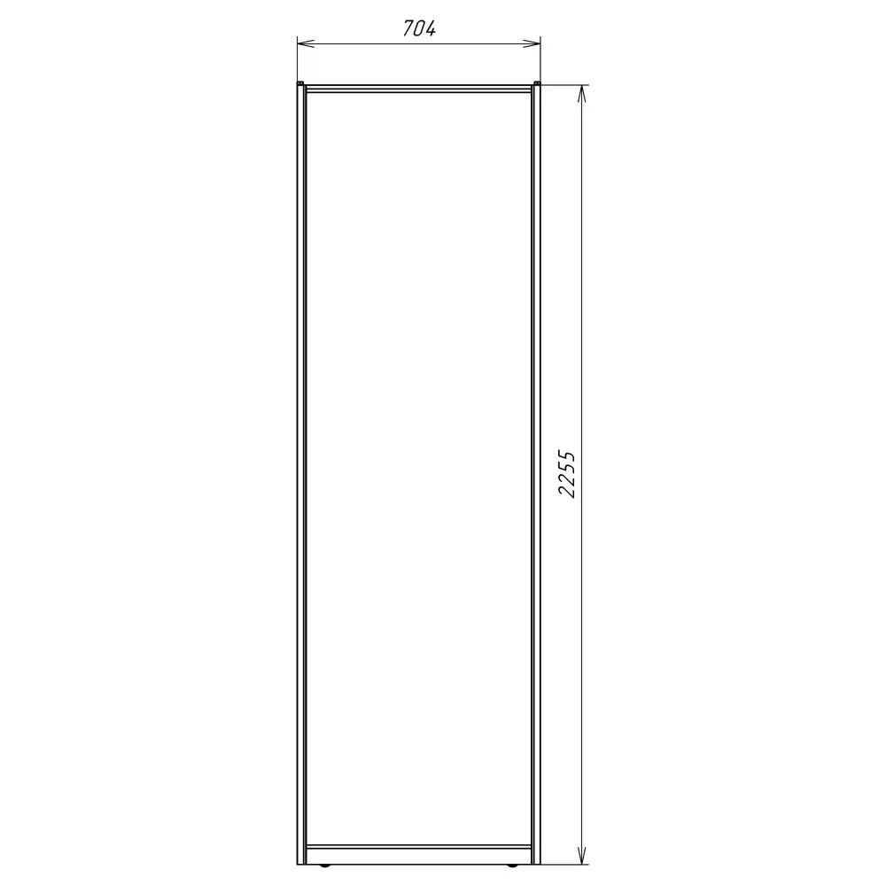 Дверь-купе KONSENSA 225.5x70.4 см с зеркалом профиль матовое серебро 89444097 STLM-2057024  - Вид №10