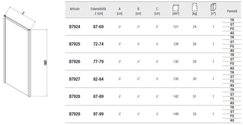 Samo Неподвижная стенка для душевого бокса Eccelsa sun-id-1420765 - Вид №1