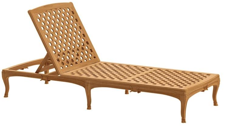 ASTELLO Садовая кушетка из тикового дерева Fleur de lys sun-id-1493384 - Вид №2