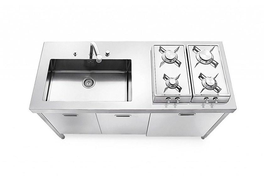 ALPES-INOX Линейная мини-кухня из стали Liberi in cucina sun-id-1361870 - Вид №8