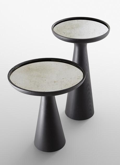 Gallotti&Radice Круглый лакированный высокий журнальный столик из массива дерева sun-id-1422161 - Вид №1