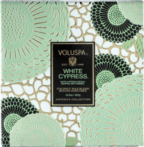 10664209 VOLUSPA Ароматическая свеча Voluspa "Белый кипарис", с 2 фитилями. 468гр