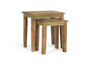 Штабелируемый прямоугольный журнальный столик из манго