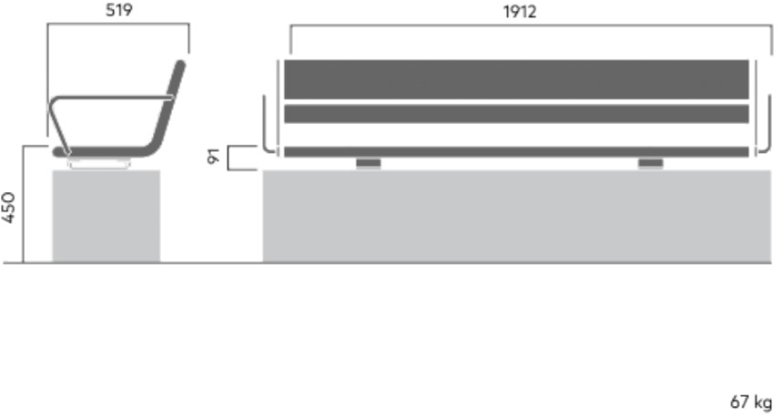 VESTRE Скамейка из дерева с подлокотниками April sun-id-1404637 - Вид №10