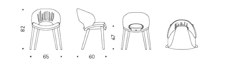 Кожаный мягкий стул с деревянной основой Cattelan italia Миранда ARCH-00145637 - Вид №4