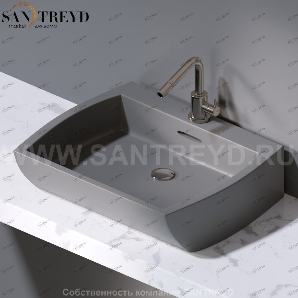 L282.116 Накладная раковина на столешницу  овальная A. e T. Italia SQUARE AeT ITALIA