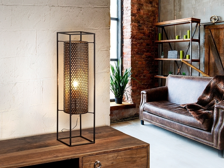 087667 Фонарь большой черный/золотой Schuller Vera