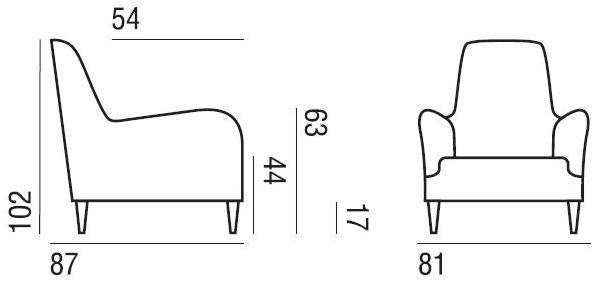 Verzelloni Кресло со съемным чехлом из ткани с высокой спинкой Divanitas sun-id-1424390 - Вид №6