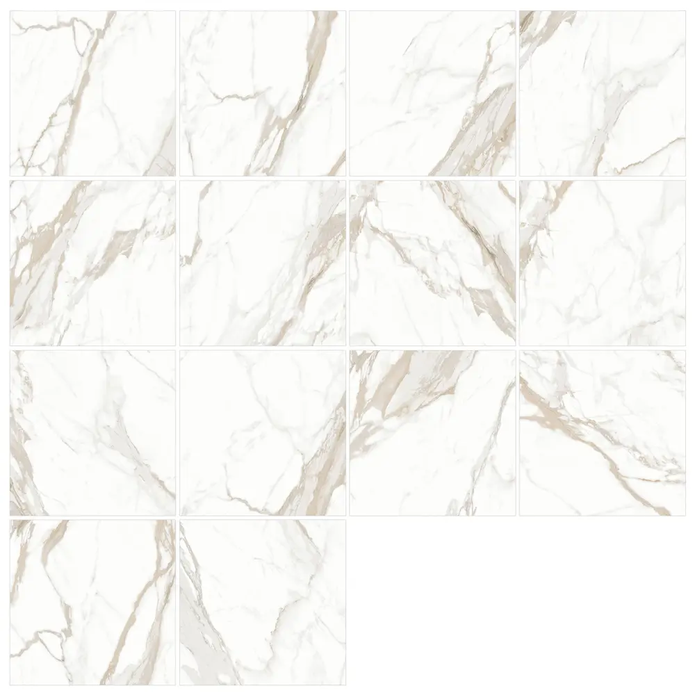 Глазурованный керамогранит Alma Ceramica Calacatta Gold 04 60x60 см 1.8 м² матовый цвет белый 89458932 STLM-2203690 - Вид №2