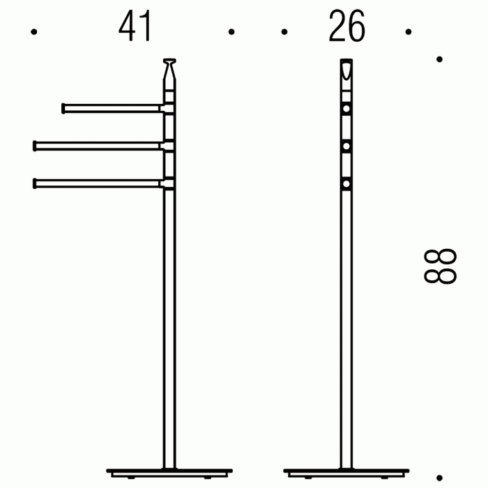 B9815 Стойка напольная (3 полотенцедержателя) COLOMBO PLANETS Colombo Design - Вид №2