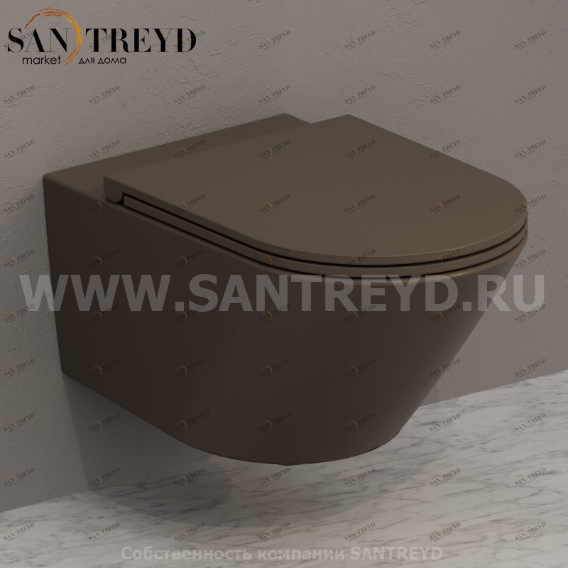 FOS05CS Подвесной унитаз настенный Коричневый Ceramica Globo FORTY3 Италия