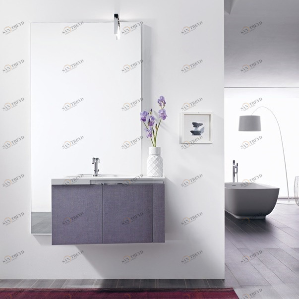 Комбинация ванной комнаты FLY108 в отделке COMET 81 Mineralmarmo / Denim Lilla MILLDUE FLY