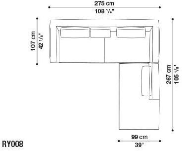 B&B Italia Модульный угловой диван из ткани Ray sun-id-1435354 - Вид №35