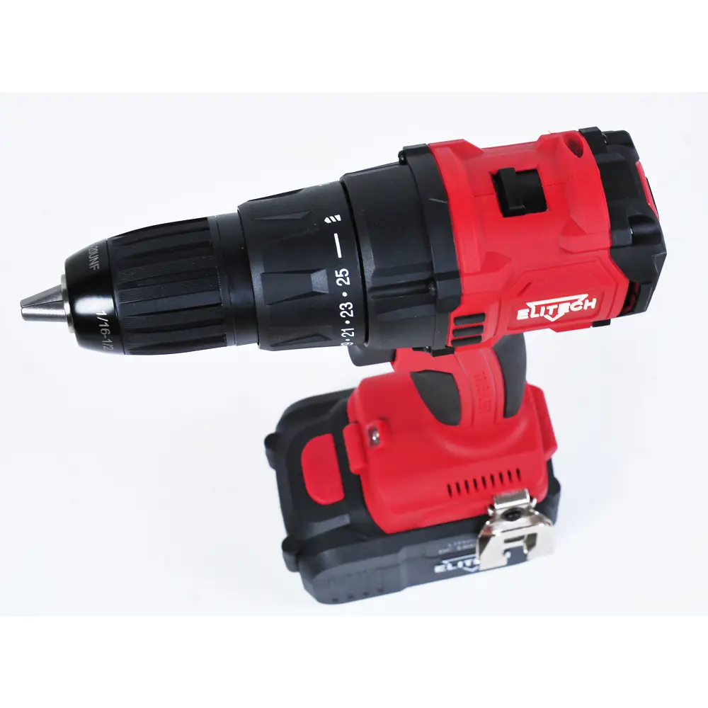 Дрель-шуруповерт аккумуляторная Elitech ДА 18БЛ2 E2201.011.02, 18 В Li-ion 2x4 Ач STLM-2093326 - Вид №8