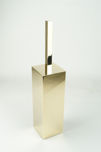 9620/GO Surya Metall, квадратный напольный ерш с крышкой, цвет золото