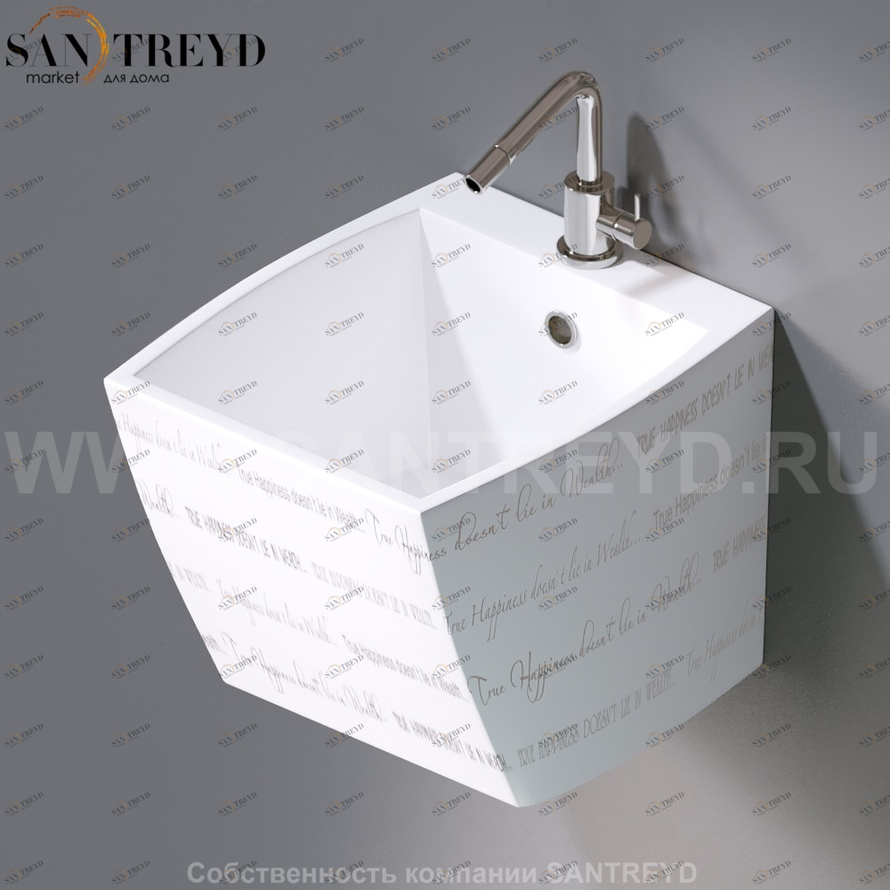 L253.420P Подвесная раковина настенная овальная A. e T. Italia SQUARE белая AeT ITALIA