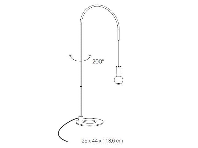 Металлическая светодиодная настольная лампа Zafferano Filo ARCH-00120967 - Вид №3