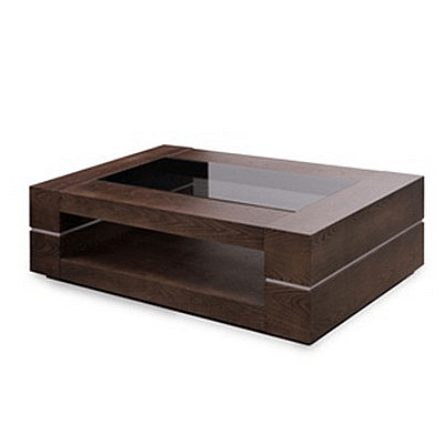 Журнальный столик прямоугольный коричневый со стеклянной столешницей Vision 5 PUSHA PUSHA 062870 Коричневый  - Вид №2