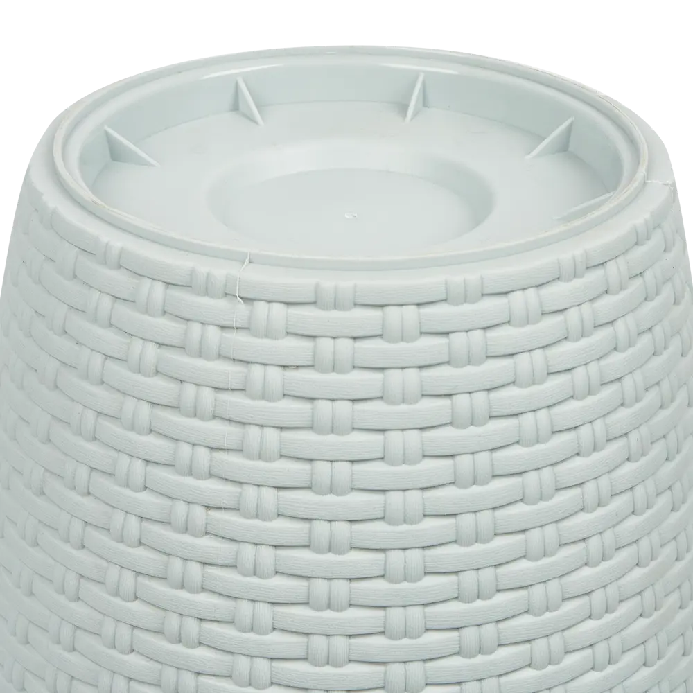 Кашпо Ingreen Rattan ø26.5 h27.5 см v6 л пластик утренний туман 84281216 STLM-2011814 - Вид №2