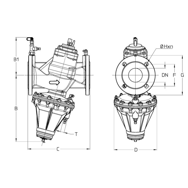 CIMBERIO CIM 3767B LP 80 Клапан балансировочный автоматический фланцевый CIM 3767B  - Вид №1