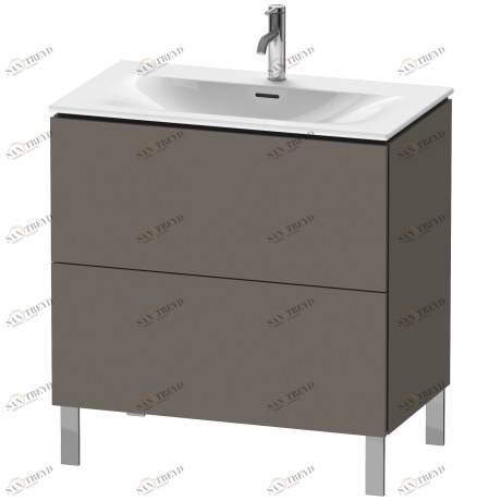 LC659709090 Тумбочка напольная L-Cube #LC6597 820 x 481 мм Фланелево-серый шелковисто-матовый лак Duravit