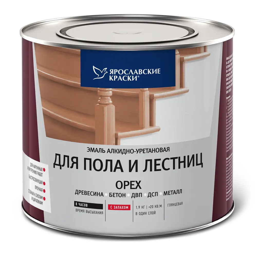 Эмаль для пола и лестниц 1.9 кг цвет орех 18450819 STLM-2011887 Santreyd 