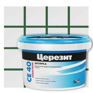 Затирка эластичная Церезит CE 40 водоотталкивающая 2 кг цвет зеленый