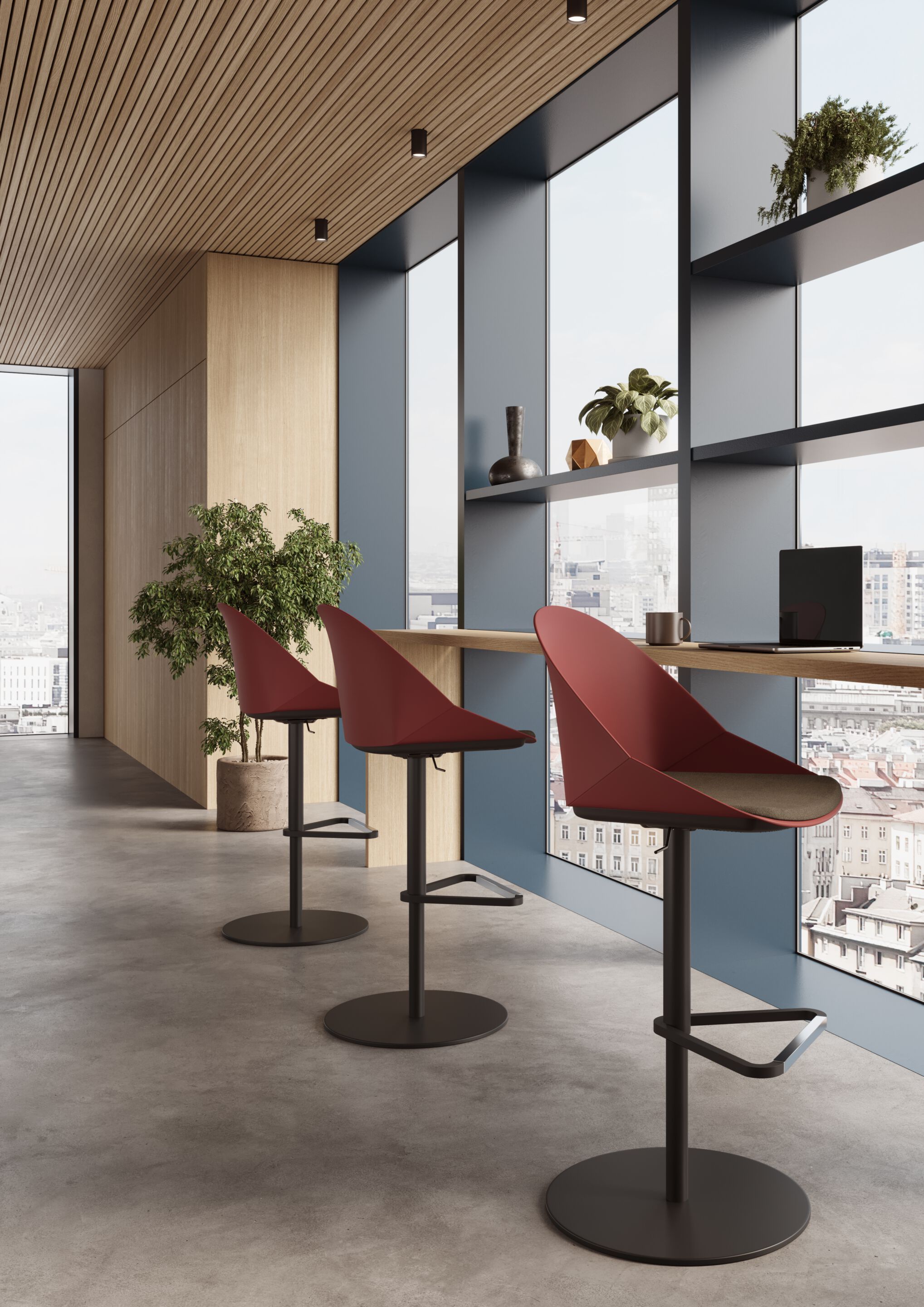 Высокий стул с подставкой для ног Kastel Kross ARCH-00129027