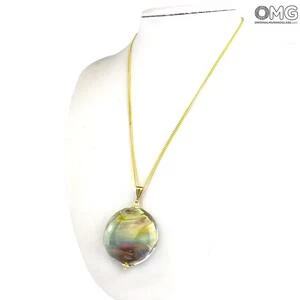 3747 ORIGINALMURANOGLASS Подвеска Халцедон - муранское стекло OMG 57 см