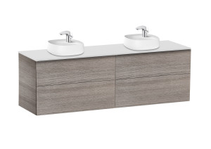 A851406402 Тумба для двух накладных умывальников 455 мм ROCA Beyond