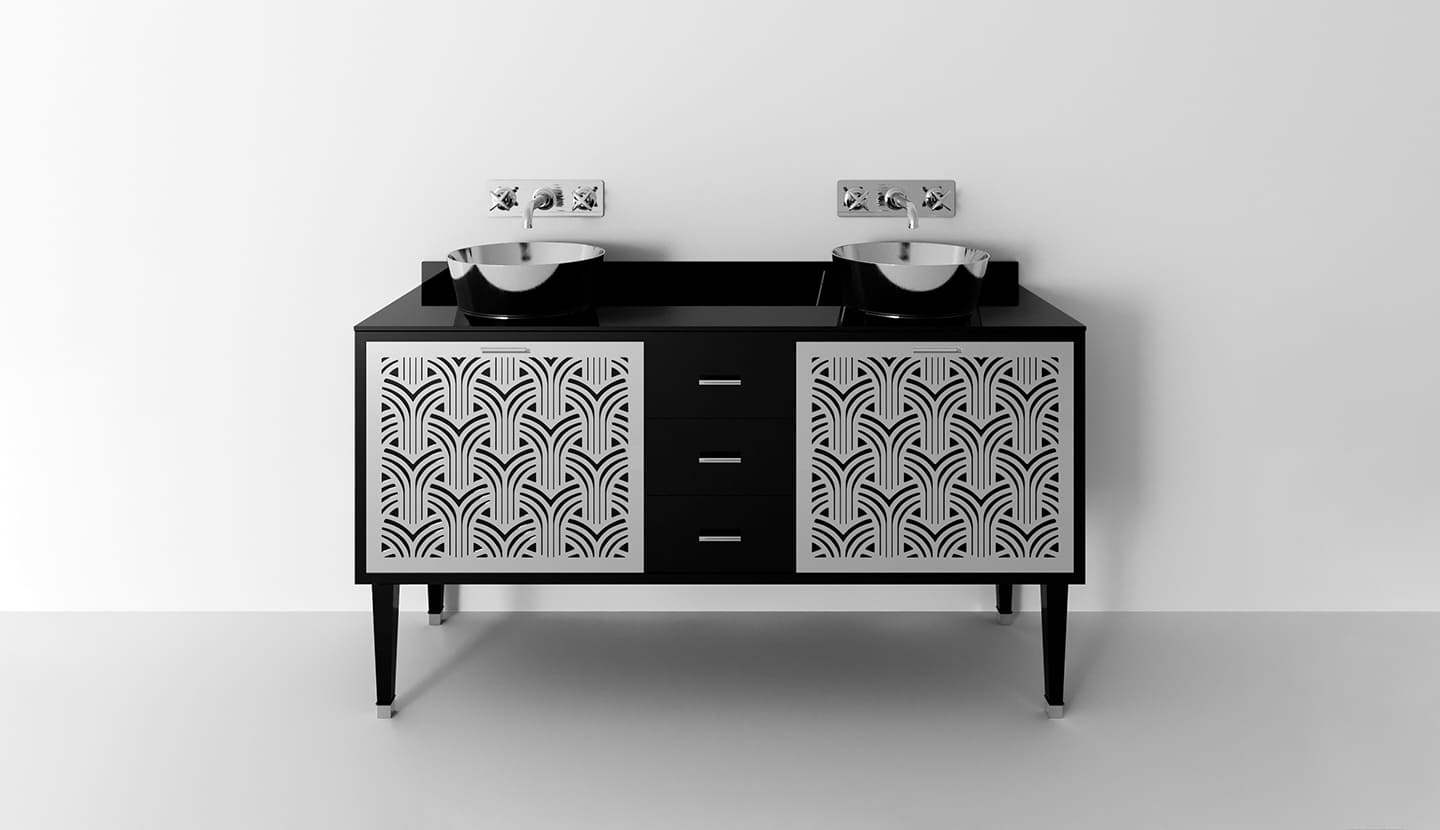 Деревянный напольный умывальник с ящиками Park Avenue CORA 3A ARCH-00127422