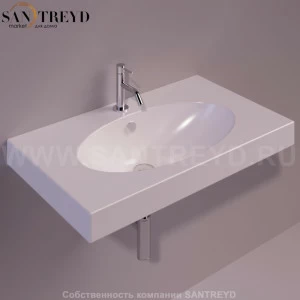 LFT44BIANCO Подвесная раковина настенная прямоугольная Simas LFT Spazio белая