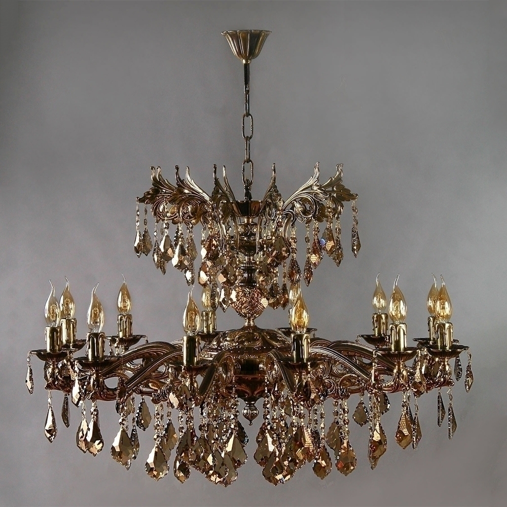 096505 Люстра Ambiente 12L 2128/12+12 PB Honey Leaf Mantra Leon